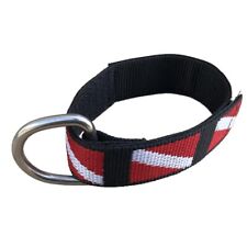 New Adjustable Scuba Diving Wrist Strap Lanyard Webbing Band With Metal D-Ring/