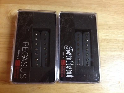 SEYMOUR DUNCAN Pegasus & Sentient 7 String Set Uncovered Black Guitar Pickup Set - image 1 of 3