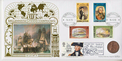 Benham Pnc Coin Cover Millennium Countdown Battle Of Trafalgar 1853 Qv Coin • 21.80£