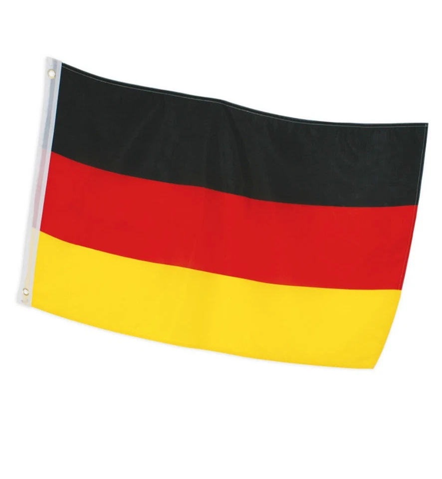 Deutschland Fahne Schwenkfahne 90 x 150 cm Ösen EM Fußball Schwarz Rot Gold - Bild 1 von 1
