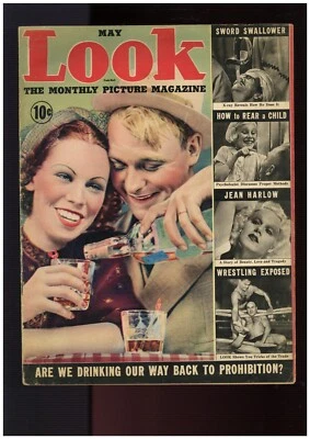 LOOK Magazine MAY 1937 V1 #5 GABLE & LOMBARD  JEAN HARLOW - Image 1 of 2