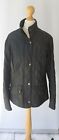 Barbour Blue Quilted Jacket Coat Size 12 Press Stud Zip Casual Padded Casual Vgc