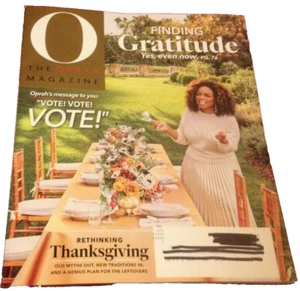 Oprah "O" Magazine~NEW~November 2020~Finding Gratitude~Rethinking Thanksgiving - Foto 1 di 1