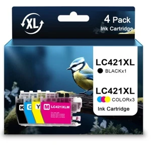 4 XL Patronen Compatible with Brother LC-421 XL DCP-J 1050DW DCP J 1140DW 1800DW - Bild 1 von 1