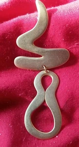 Vintage Unsigned Norma Matte Abstract Brooch Pin - Picture 1 of 4