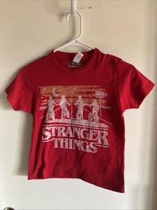 NEW Stranger Things Netflix Boys Size Small Red Short Sleeve T-Shirt - Picture 1 of 7