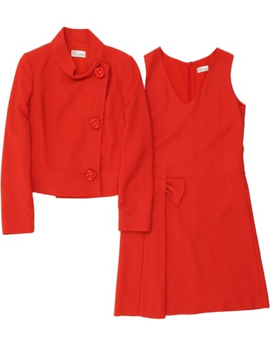 RED VALENTINO donna 3 bottoni set 2 pezzi IT 44 medio rosso viscosa DF52