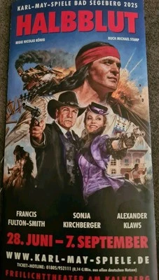 Karl-May- Spiele. 2025.  Bad Segeberg. Flayer. Winnetou. Neu. Alexander Klaws.  - Bild 1 von 4