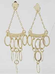 Gelbgold Chandelier Ohrhänger 14K 3,8 Gramm 2,3" - Bild 1 von 6