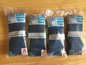 Lot of 4 Latch Hook Pre-cut Rug Yarn SLATE # 3231 , 320 Pieces each - Picture 1 of 2