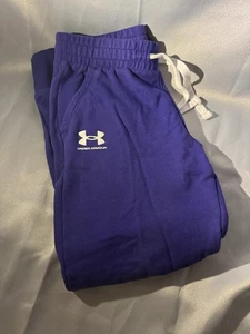 Purple/Royal Blue Under Armour Rival Woven Girls' Joggers Size Youth Small - Picture 1 of 3