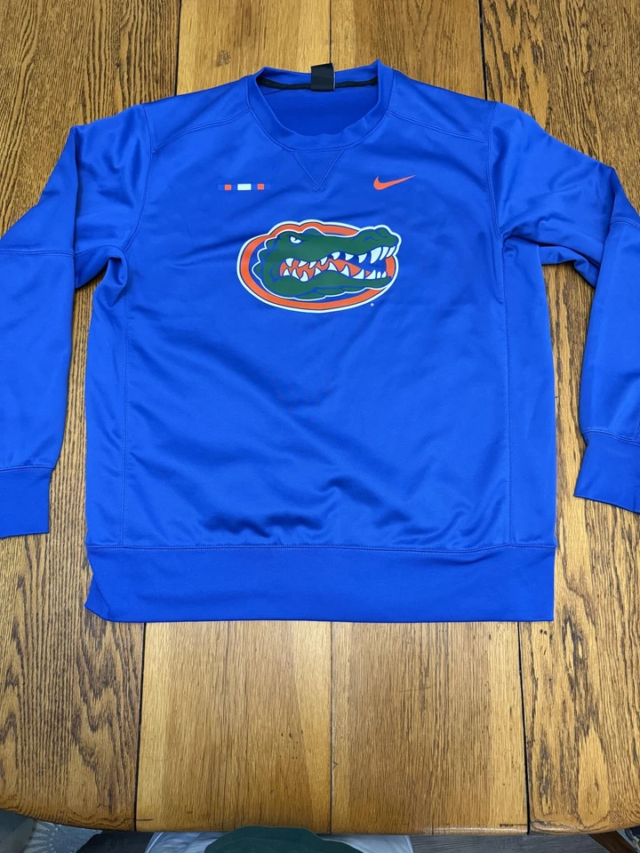 Florida Gators Shirt Mens XL Blue NCAA Football Dri Fit Pullover Crew Nike - Image 1 of 4