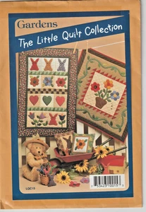 Gardens - QUILT PATTERN - Cottontail's Garden, Potted Flowers, Pillow, Bunny - Picture 1 of 3