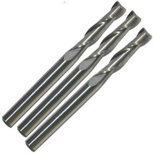 3 fraises 2 dents, cyl, coupe centre (PVC,ABS,plastique,bois) dia 3*3*15 mm CNC - Imagen 1 de 1