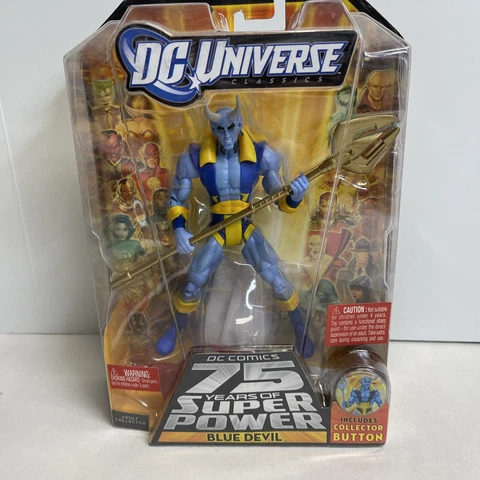 DC Universe Classics 75 Years Blue Devil Trigon W/ Figure Piece NIB 2009 Mattel Cover