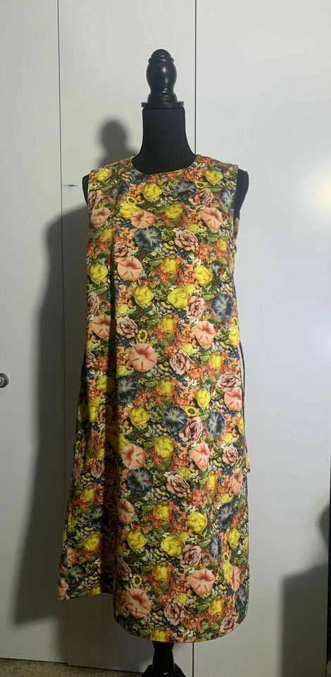 Vestido Camisa Marni Sin Mangas Ellebore Taladro Flor Ácida Nuevo Con Etiquetas Foto 1 de 4