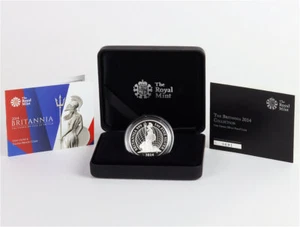2014 United Kingdom £2 Britannia 31.21 gram .999 Fine Silver Proof Coin OGP #691 - Picture 1 of 3