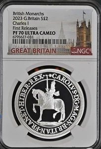 2023 Great Britain British Monarchs 1oz Silver Proof Charles I NGC PF 70 UCAM - Picture 1 of 3