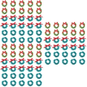 90 Pcs Miniature Wreath Small Christmas Wreath Christmas Hanging Wreath - Picture 1 of 12