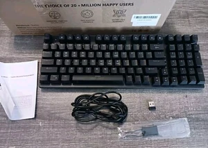 Wireless Gaming Keyboard, 98 Keys RGB Backlit Red Switch Mechanical Keyboard - Afbeelding 1 van 4