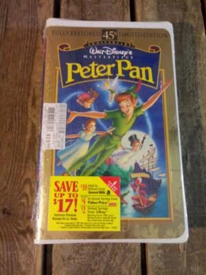 Peter Pan Walt Disney’s Masterpiece Collection VHS 1995, B7577 - Image 1 of 4
