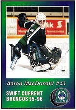 1995-96 Swift Current Broncos #19 Aaron MacDonald