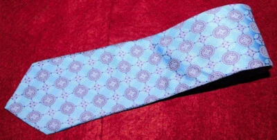 FERREL REED MADE IN U.S.A. LIGHT BLUE/PURPLE GEOMETRIC TIE - TIES - NECK TIES. - Image 1 of 3