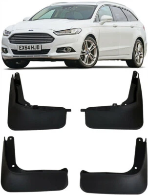 Genuine Front & Rear Splash Guards Mud Flaps For 2014-2023 Ford Mondeo V Estate - Image 1 of 4