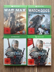3x Xbox One The Witcher III Wild Hunt + Mad Max + Watch Dogs | Deutsche Version - Bild 1 von 4