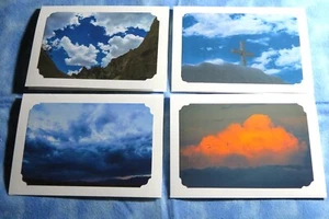 4 SYMPATHY Cloud and sky Photo Greeting Cards, 5X7, Those we love poem - Picture 1 of 7