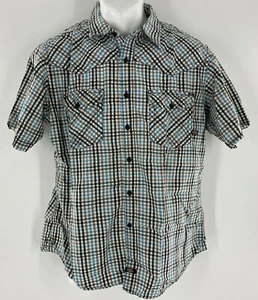 Camisa grande para hombre Dickies a cuadros manga corta de algodón bolsillos en el pecho - Imagen 1 de 5