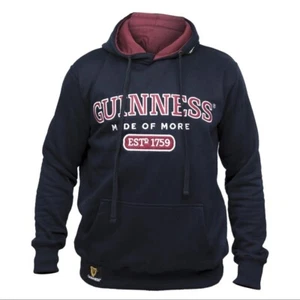 Guinness Irish Signature Navy Sz S Hooded Sweatshirt Made of More 'Est 1759' New - Picture 1 of 4