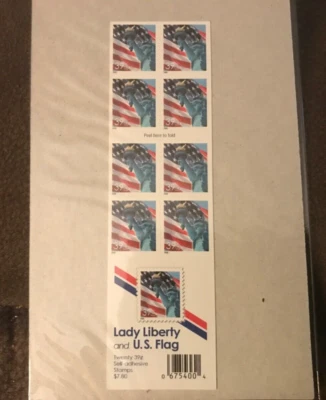 U.S. 2-SIDED BKLT PANE OF 20 SCOTT#3978b 2005 39ct LIBERTY & FLAG MINT - Image 1 of 2
