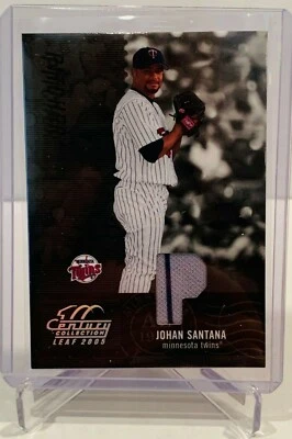 2005 Leaf Century Collection Johan Santana Jersey /250 Twins 2-Color Patch - Image 1 of 3