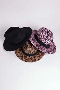 LEOPARD PRINT FEDORA - Picture 1 of 21