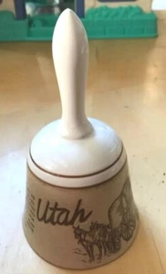 Vintage Utah State Souvenir Bell Horse Wagon Collectible Decor Knick-knack Gift - Picture 1 of 5