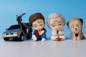 Katazun Regreso al Futuro Figura Completo Set 4 Cápsulas Juguete Gacha NUEVO - Imagen 1 de 1