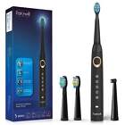 Fairywill Sonic Vibration Electric Toothbrush Rechargeable Timer 4 Brush 5 Modes