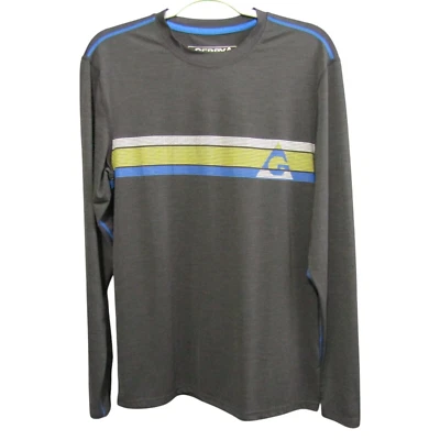Gerry Gray Blue Yellow Sun Protection Tee Long Sleeve Shirt Mens Size S New - Image 1 of 4