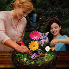 ZM Fairy Garden Accessories Kit - Miniature Solar Flower Stump and Figurine Hand
