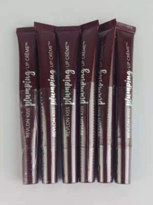 6 PACK REVLON KISS PLUMPING LIP CREME 545 RICH BORDEAUX - Image 1 of 4