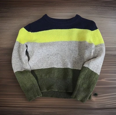 Suéter Clásico a Rayas Crewcuts Niños 6/7 Cuello Redondo Merino/Alpaca/Lana de Cordero Bld Foto 1 de 4