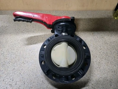 Asahi/America Butterfly Type  6 inch BUTTERFLY Valve PVDF Body  EPDM SEALS - Image 1 of 4