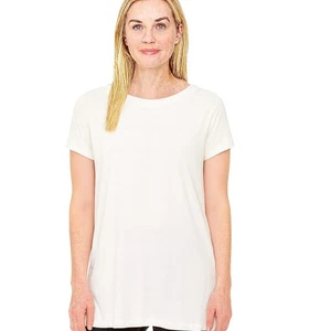 Karen Scott 1X  White Cotton  Casual Classic Tunic Top Button Detail - Picture 1 of 10