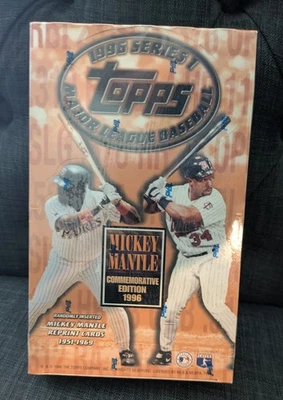 Topps Serie 1996 1 MLB Béisbol Hobby Box Mickey Mantle/cera sellada de fábrica Foto 1 de 3