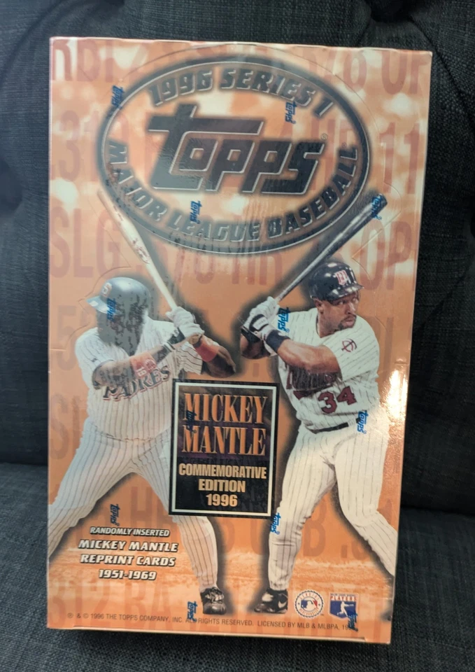 Topps Serie 1996 1 MLB Béisbol Hobby Box Mickey Mantle/cera sellada de fábrica Foto 1 de 3