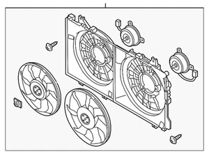 Genuine MAZDA Fan Module PE2015025 - Picture 1 of 2
