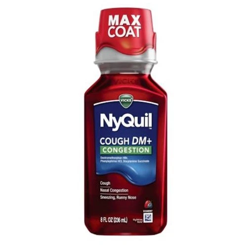 Nyquil Cough Dm Plus Congestion Liquid Berry 8 Oz - Image 1 of 1