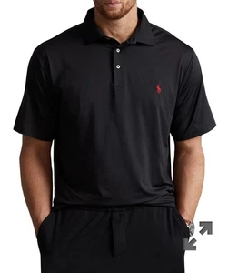 POLO RALPH LAUREN Performance Poloshirt Big & Tall 3XLT Schwarz Kurzarm Neu mit Etikett - Bild 1 von 6