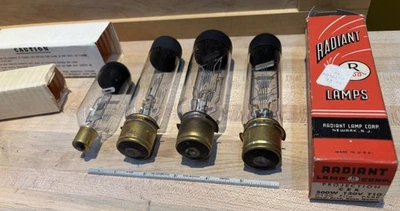 批量 4 件 复古 Radiant Lamp Corp. 投影仪灯泡 750W 120V T10 等  — 第 1/4 张图片